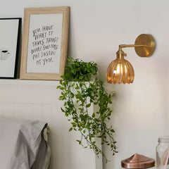 Wandlamp – Retro stijl – Glas tulpenknop, energiezuinig ontwerp
