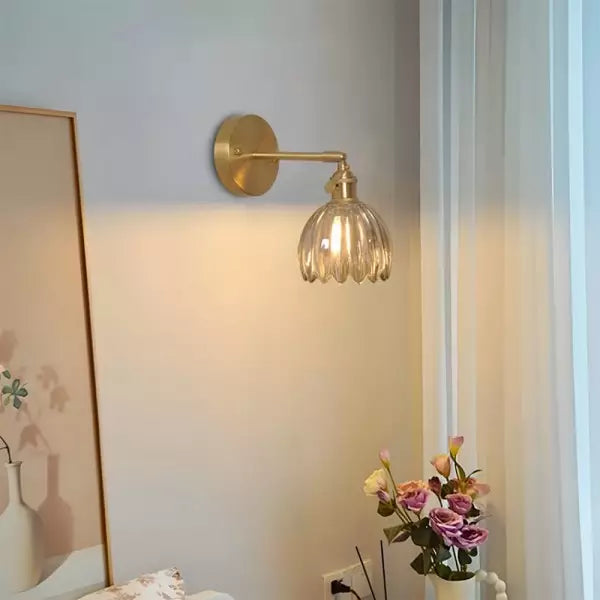 Wandlamp – Retro stijl – Glas tulpenknop, energiezuinig ontwerp