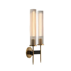 Wandlamp – Stijlvol geribbeld glas | Moderne verlichting met koperen afwerking