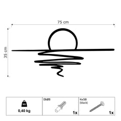 Metalen wanddecoratie – Decoratieve Wandkunst – Geschikt voor Binnengebruik