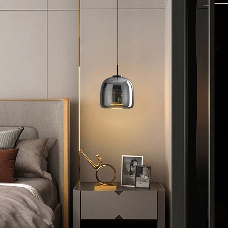 Hanglamp – Scandinavisch ontwerp – Zwarte glazen kap